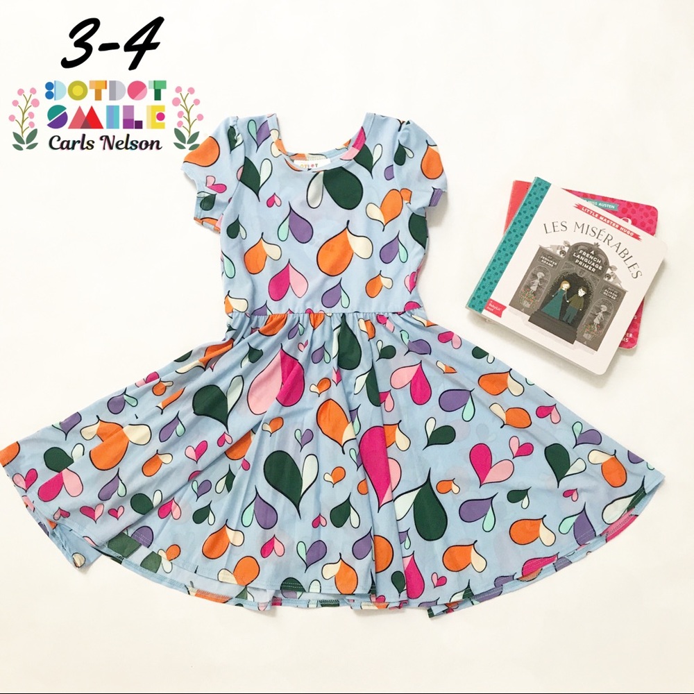 💜Dotdotsmile Twirly Classic Cap Heart Dress💙